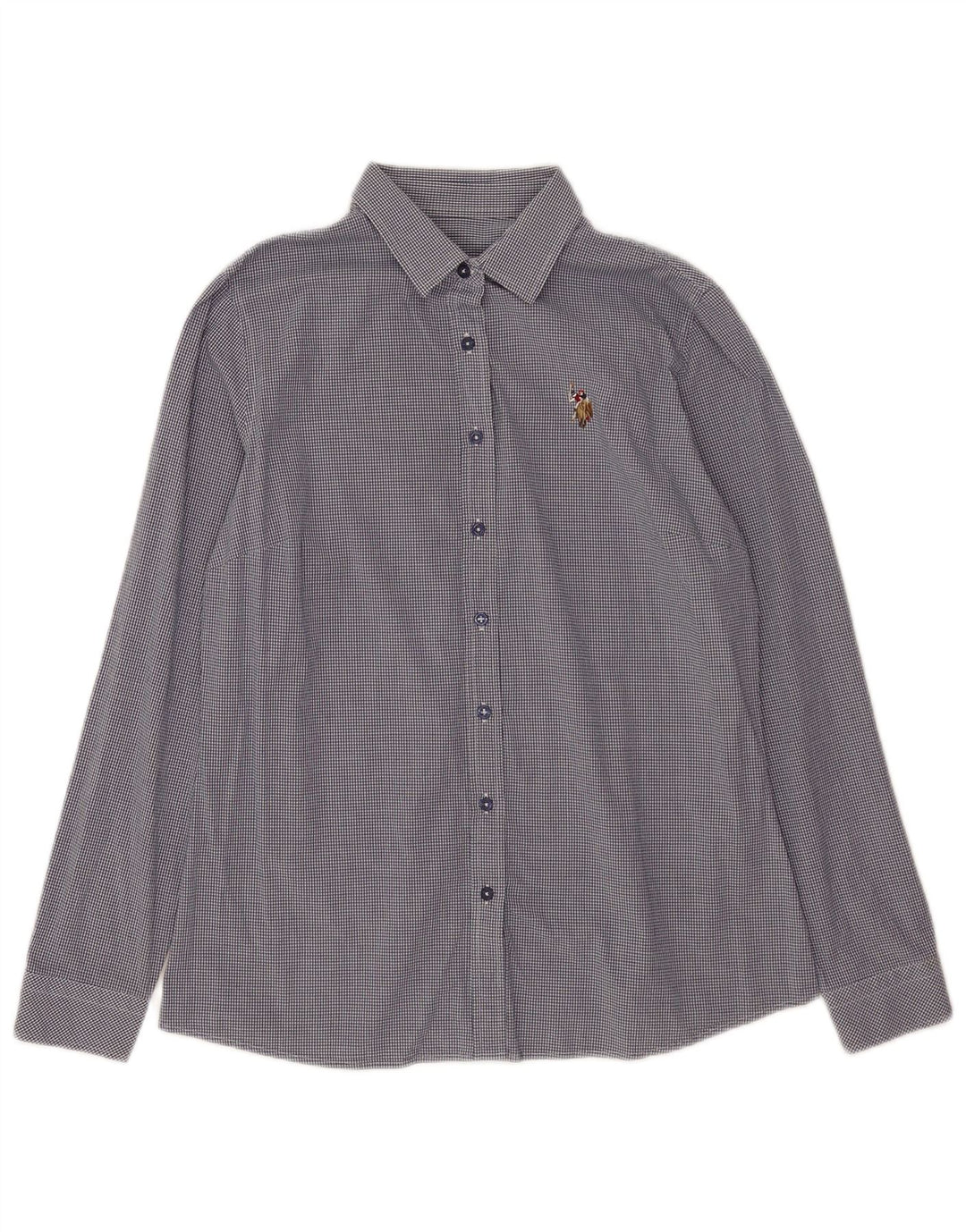 U.S. Polo Assn. Cămașă de damă EU 38 Medium Bleumarin Vichy Bumbac