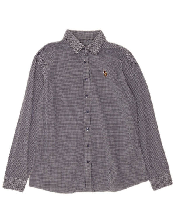 U.S. Polo Assn. Cămașă de damă EU 38 Medium Bleumarin Vichy Bumbac