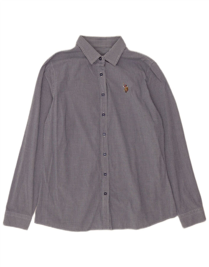 U.S. Polo Assn. Cămașă de damă EU 38 Medium Bleumarin Vichy Bumbac