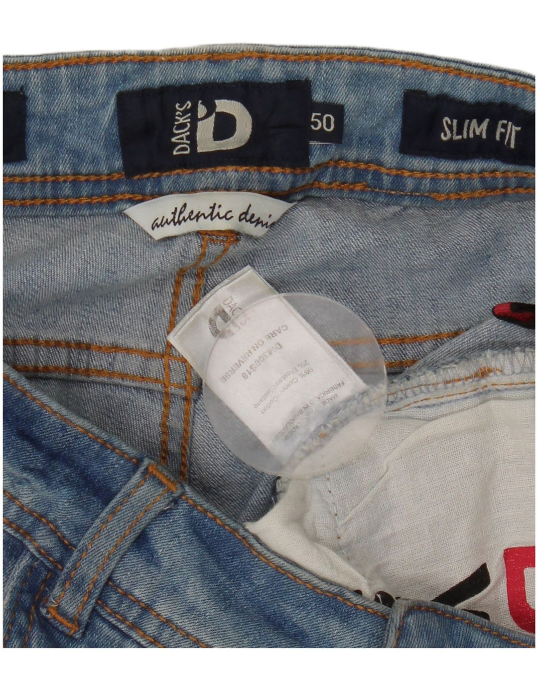Blugi subțiri de damă Dack's W32 L30 bumbac albastru