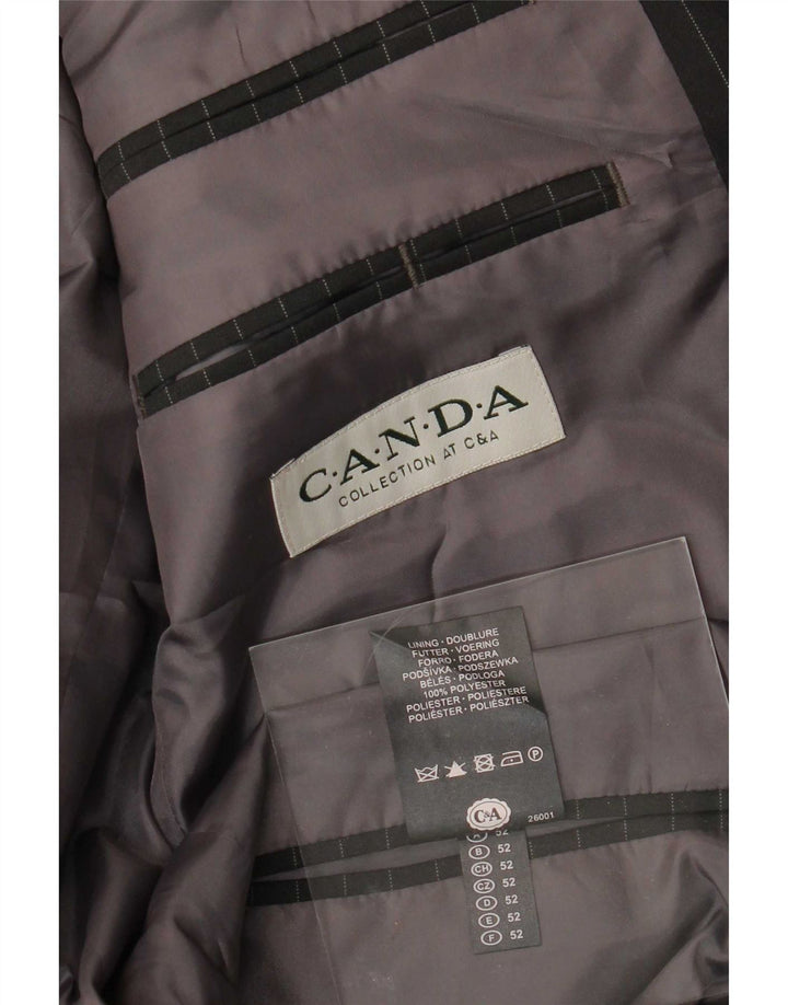 Blazer pentru bărbați Canda cu 3 nasturi EU 52 XL Poliester negru cu dungi