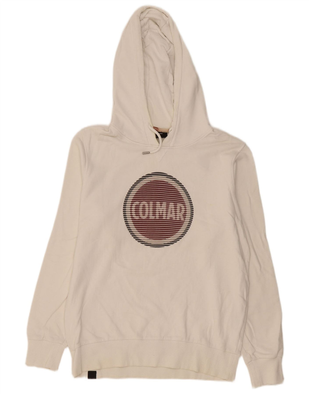 Pulover cu glugă cu grafic Colmar pentru bărbați, mare, alb, bumbac