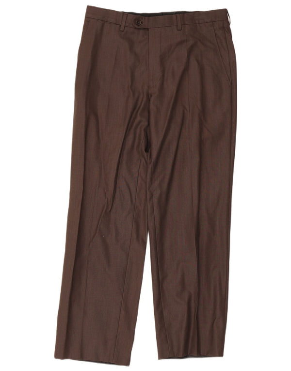 Massimo Dutti Pantaloni drepți pentru bărbați EU 42 Large W32 L28 Maro
