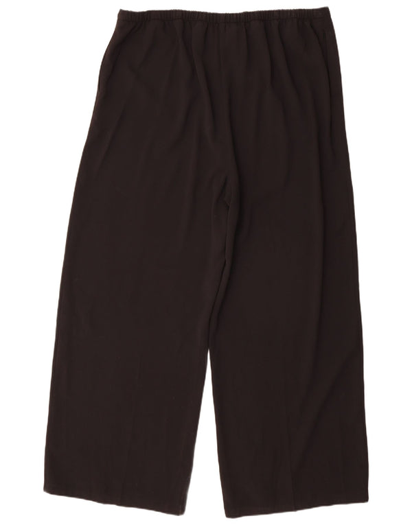 Pantaloni pentru femei Marks & Spencer cu picioare largi UK 20 2XL W42 L30 Poliester negru