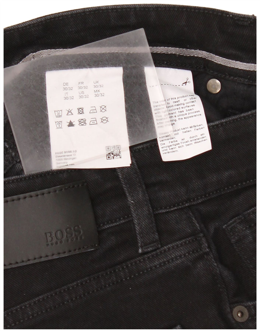 Blugi slim pentru bărbați Hugo Boss W30 L32 bumbac negru