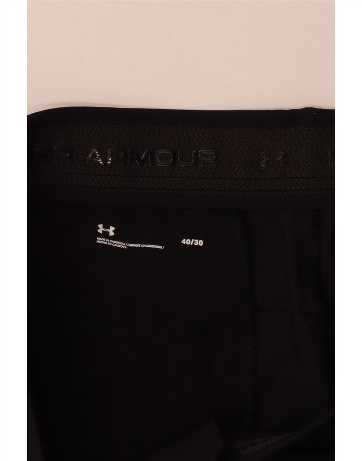Pantaloni chino drepti pentru bărbați Under Armour W40 L30 poliester negru
