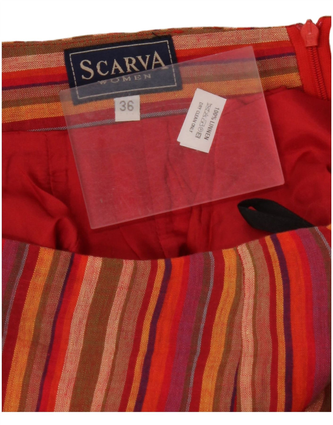 Fusta Maxi Wrap pentru Femei SCARVA EU 36 Small W26 In Dungat Roșu
