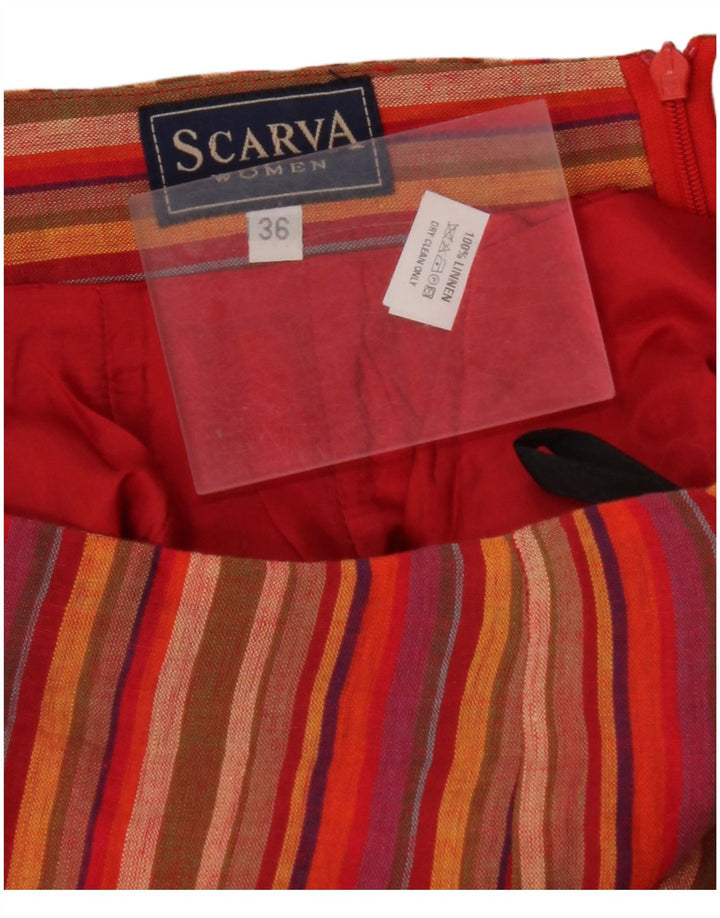 Fusta Maxi Wrap pentru Femei SCARVA EU 36 Small W26 In Dungat Roșu