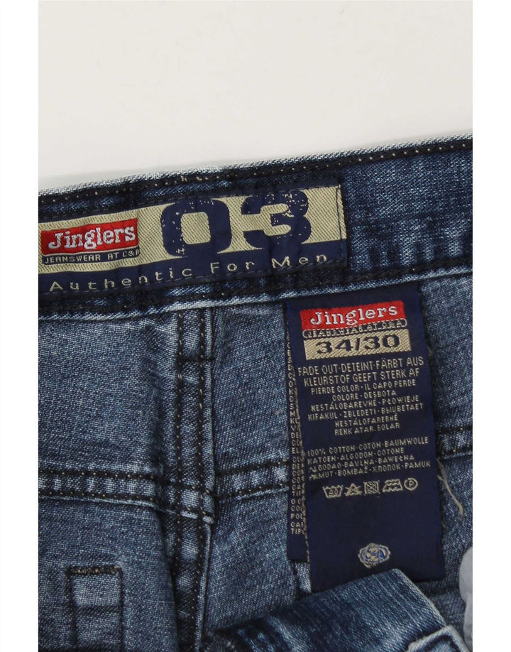 Blugi drepti pentru bărbați Jinglers W34 L30 Bumbac albastru