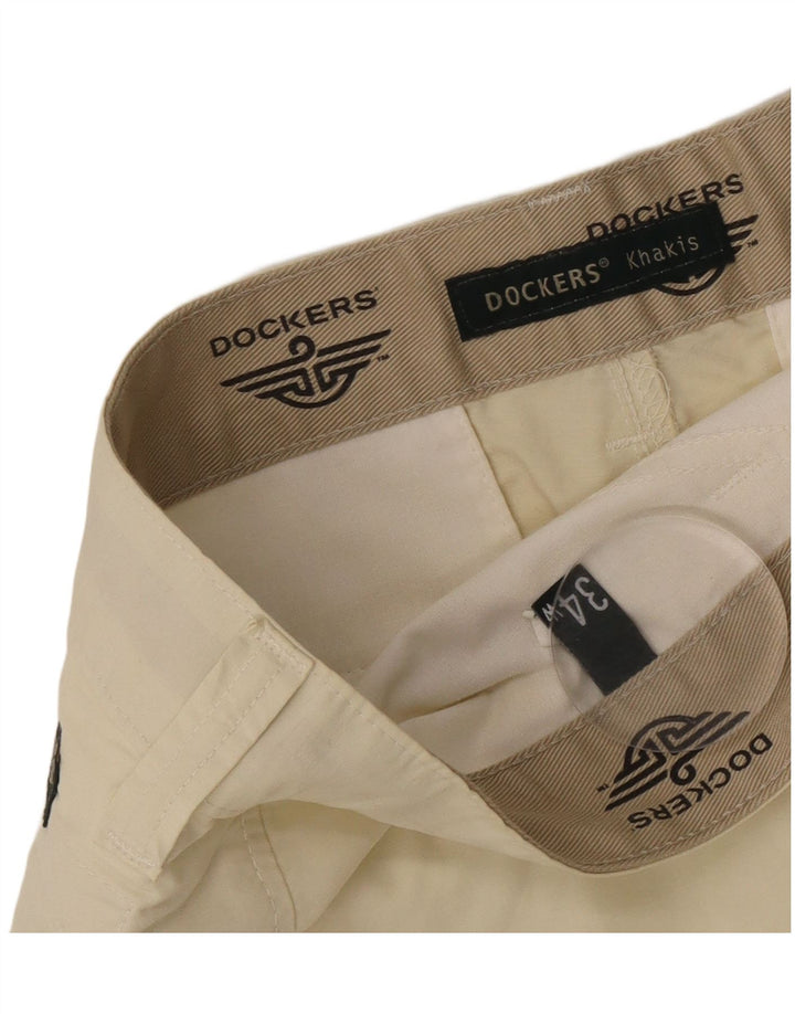 Pantaloni scurti cargo pentru bărbați Dockers Khakis W34, bumbac mare, bej