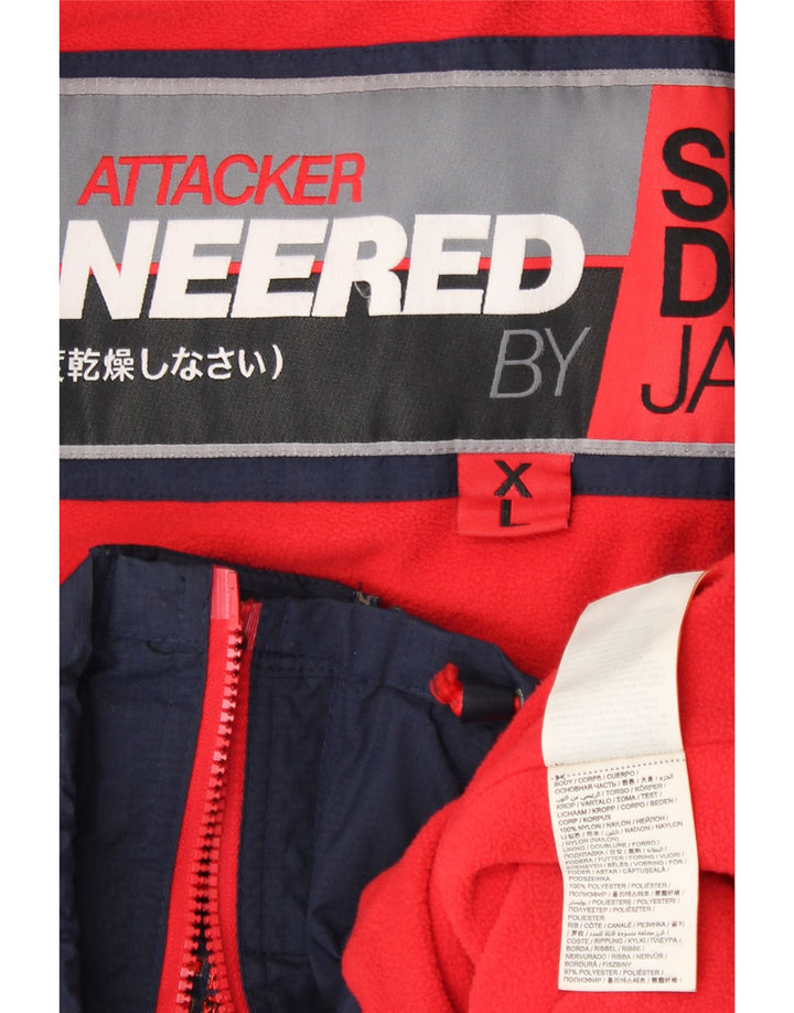 Jachetă de vânt pentru femei SUPERDRY UK 18 XL, nailon bleumarin