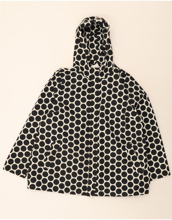 MARKS & SPENCER Jachetă de ploaie cu glugă pentru femei UK 20 2XL Black Polka Dot
