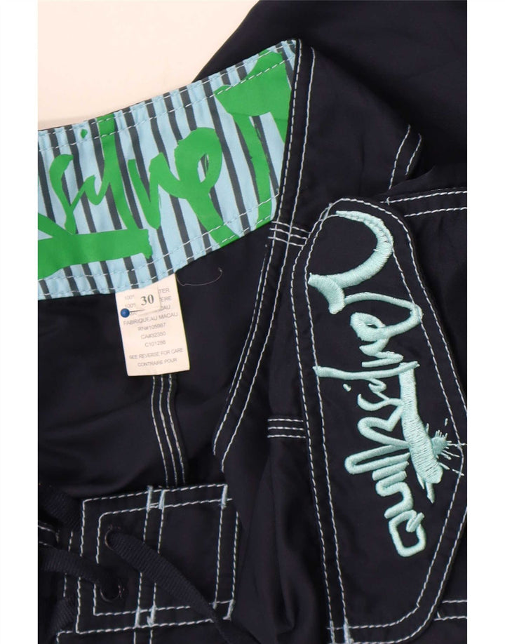 Pantaloni scurți de înot Quiksilver Graphic Cargo pentru bărbați, poliester mediu albastru bleumarin