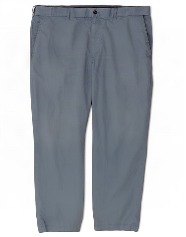 Pantaloni chino drepți pentru bărbați Marks & Spencer L42 L29 Bumbac albastru