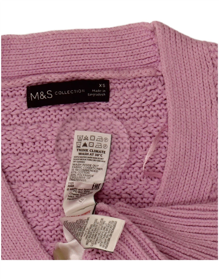MARKS & SPENCER Pulover cardigan supradimensionat pentru femei UK 6 XS Violet
