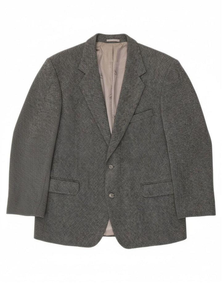 MAGEE Mens 2 Button Blazer Jacket UK 36 Small Grey New Wool