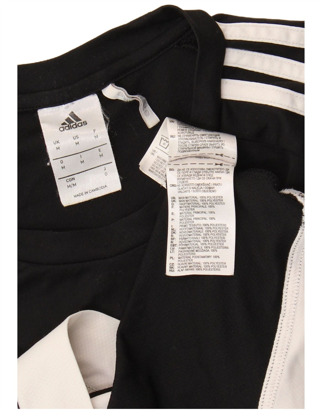 Tricou Adidas Climalite pentru bărbați Top Mediu Negru Poliester Colorblock