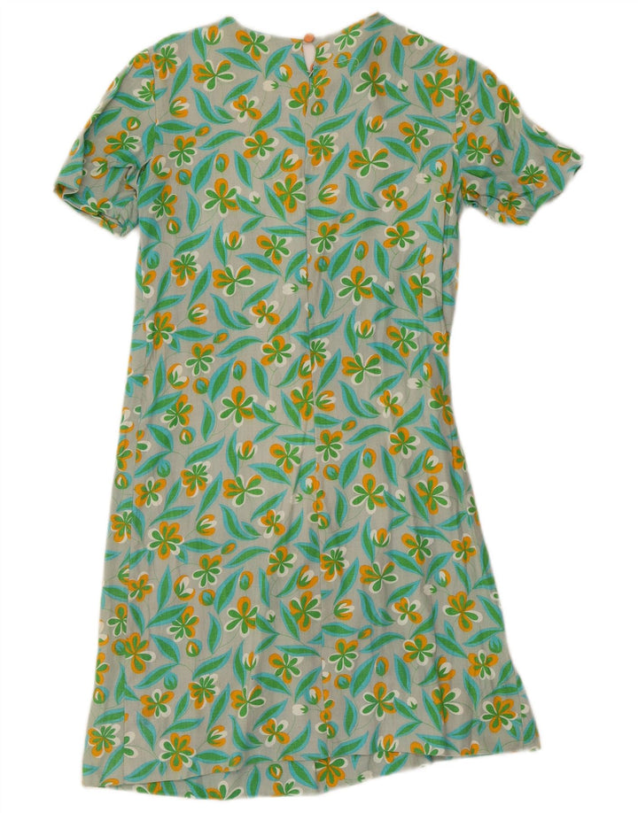 Rochie de damă Vintage Shift UK 10 Mic Verde Floral