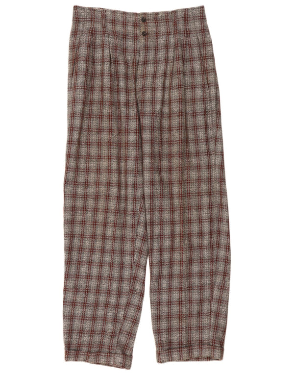 Pantaloni chino vintage pentru bărbați IT 50 Large W32 L32 Gri Check