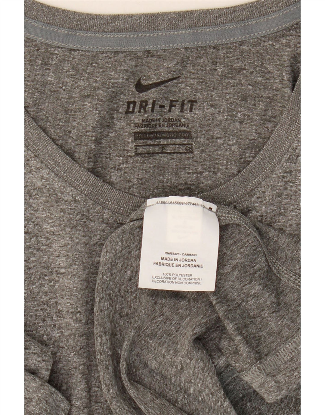 Top cu mânecă lungă NIKE Dri Fit pentru femei UK 10, mic, gri, poliester cu pete