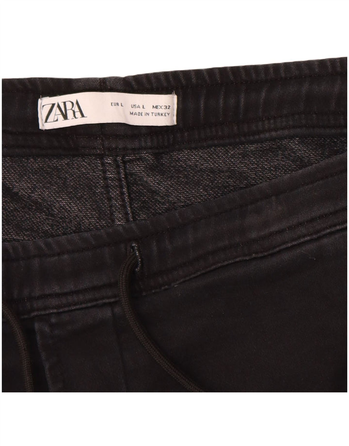 Pantaloni de trening cargo pentru bărbați Zara Pantaloni de jogging mari negri