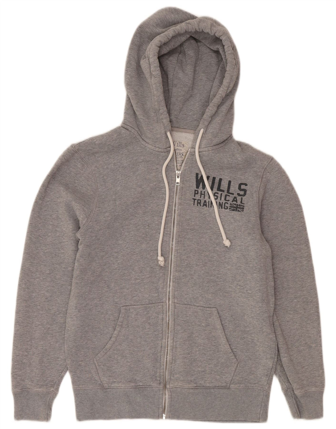 Pulover Jack Wills pentru bărbați, cu fermoar grafic, bumbac, gri mediu