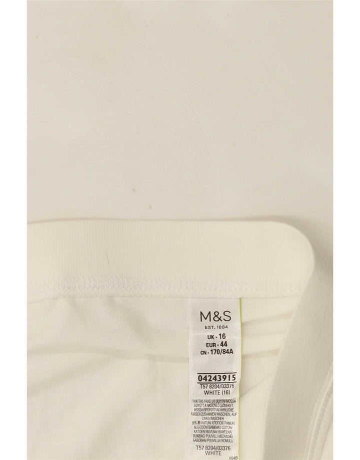 Leggings Capri pentru femei Marks & Spencer UK 16, mare, alb, bumbac