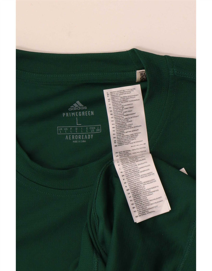 Tricou Adidas Aeroready pentru bărbați Top mare din poliester verde