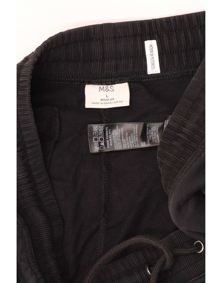 Pantaloni de trening pentru bărbați Marks & Spencer, mari, negru, bumbac