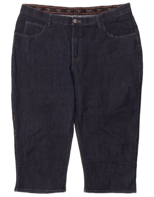 Blugi Capri Riders Lee pentru femei US 20 3XL W40 L20 bleumarin bumbac