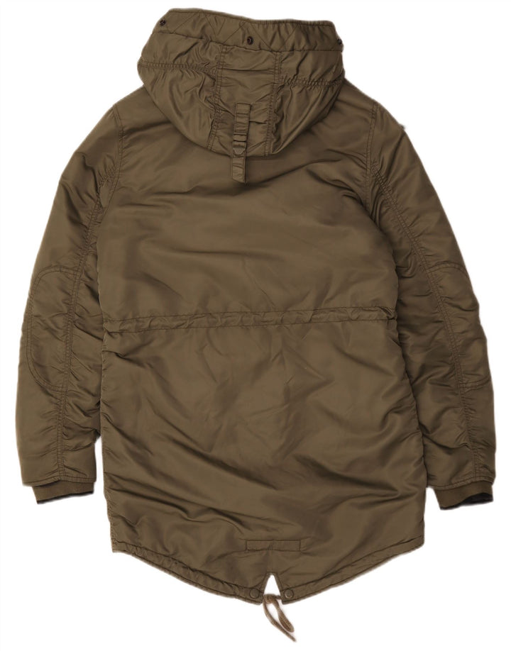 Jachetă parka cu glugă Superdry pentru femei UK 10 Poliester verde mic
