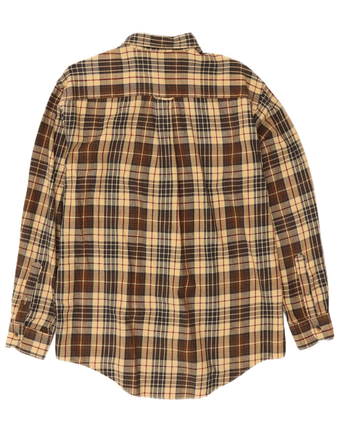 Cămașă de flanel pentru bărbați NAUTICA, bumbac cu carouri maro mediu