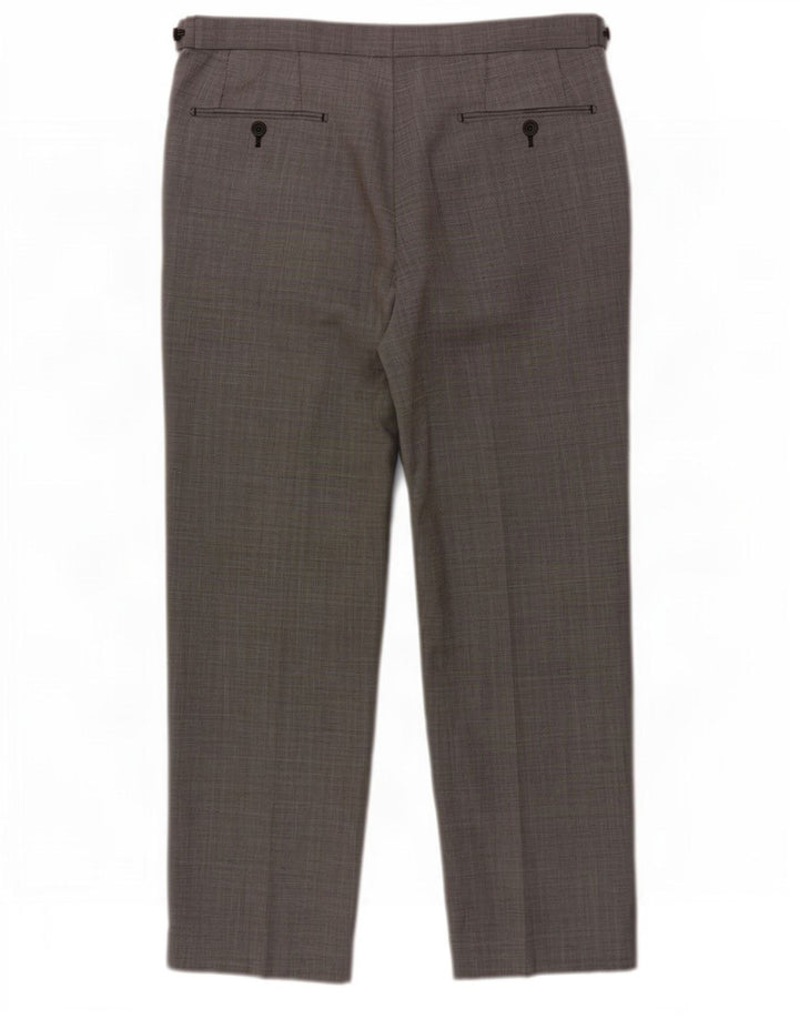 Marks & Spencer Pantaloni de costum pentru bărbați cu autograf W36 L31 gri din lână nouă
