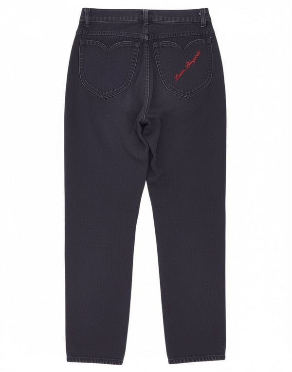 Laura Biagiotti Blugi conici pentru femei cu talie înaltă L31 L27 bumbac bleumarin