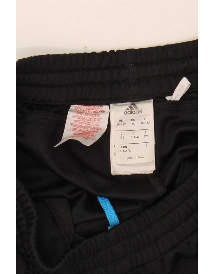 Pantaloni de trening Adidas Climalite pentru baieti 15-16 ani poliester negru