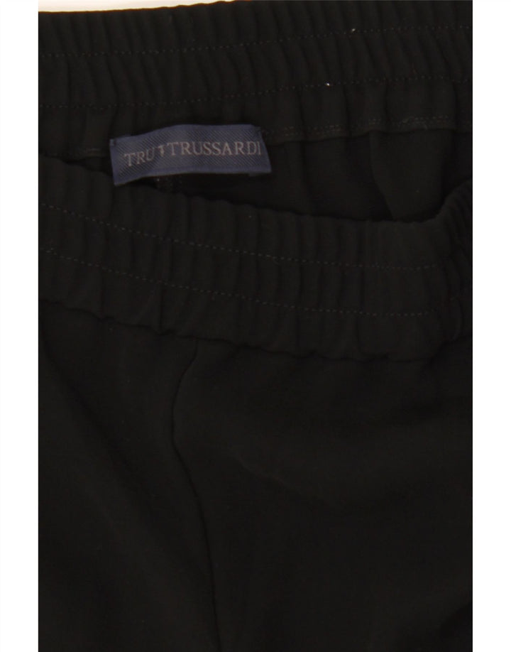 TRUSSARDI Womens Tracksuit Trousers IT 44 Medium Black Polyester Vintage Trussardi and Second-Hand Trussardi from Messina Hembry 