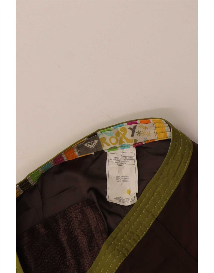 Pantaloni scurți de înot grafic Roxy pentru femei US 9, mari, maro, poliester