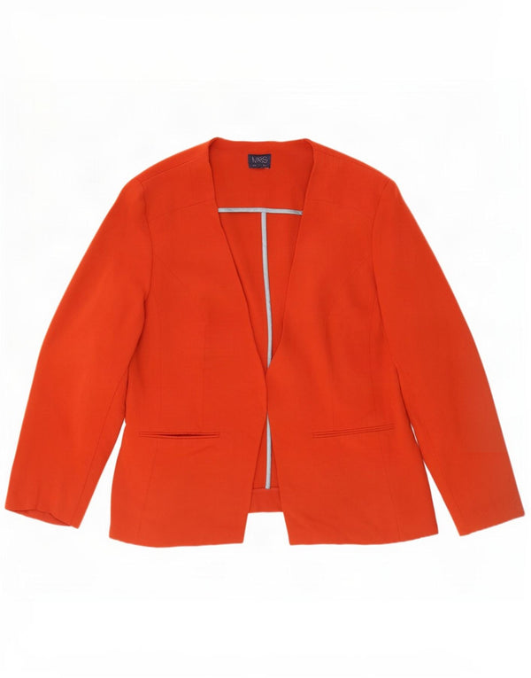 Jachetă pentru femei Marks & Spencer Open Blazer UK 16 Poliester portocaliu mare