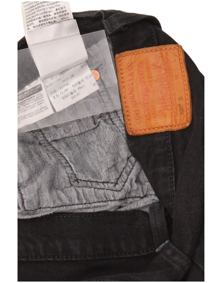 Blugi Levi's 501 drepte pentru bărbați W29 L28 bumbac negru