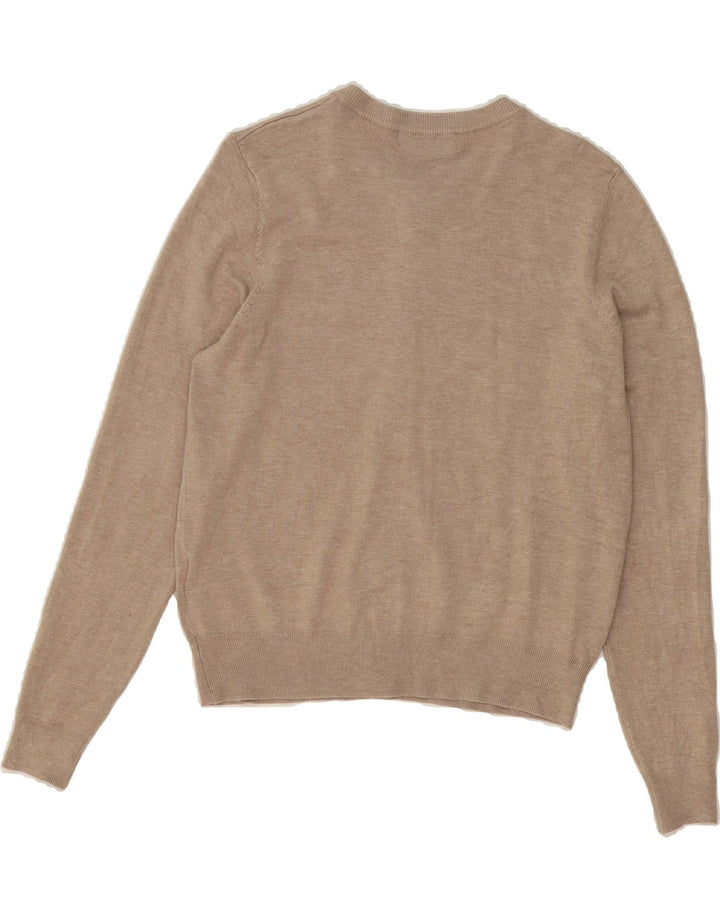 MARKS & SPENCER Womens Cardigan Sweater UK 14 Medium Beige Viscose Vintage Marks & Spencer and Second-Hand Marks & Spencer from Messina Hembry 