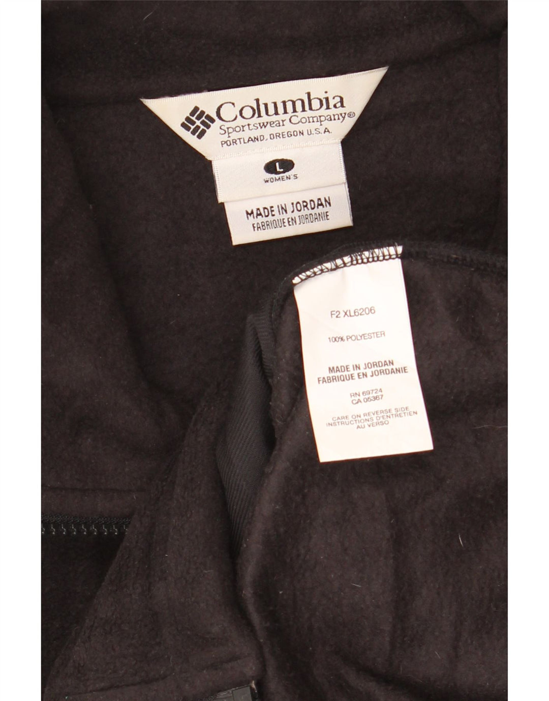 COLUMBIA Gilet cu lână pentru femei UK 16, mare, negru, poliester