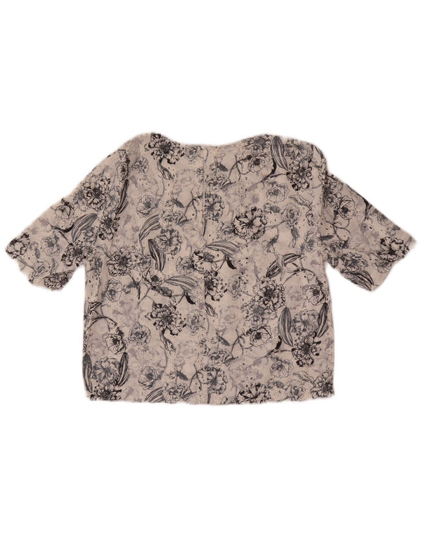 Bluză Crop Top Femei Zara UK 6 XS Alb Floral