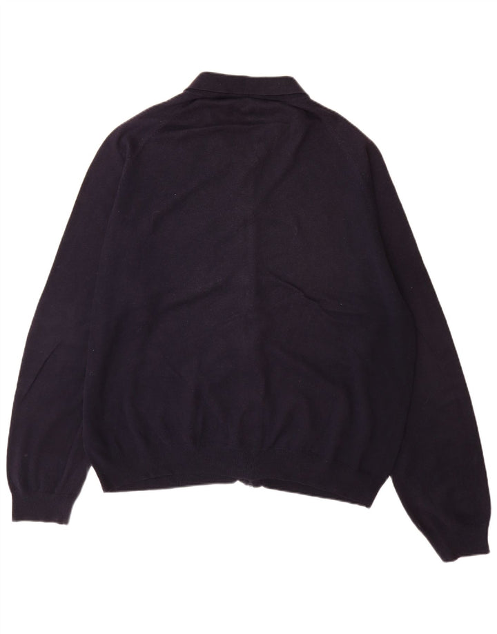 Pulover cardigan pentru bărbați Marks & Spencer XL, bumbac bleumarin