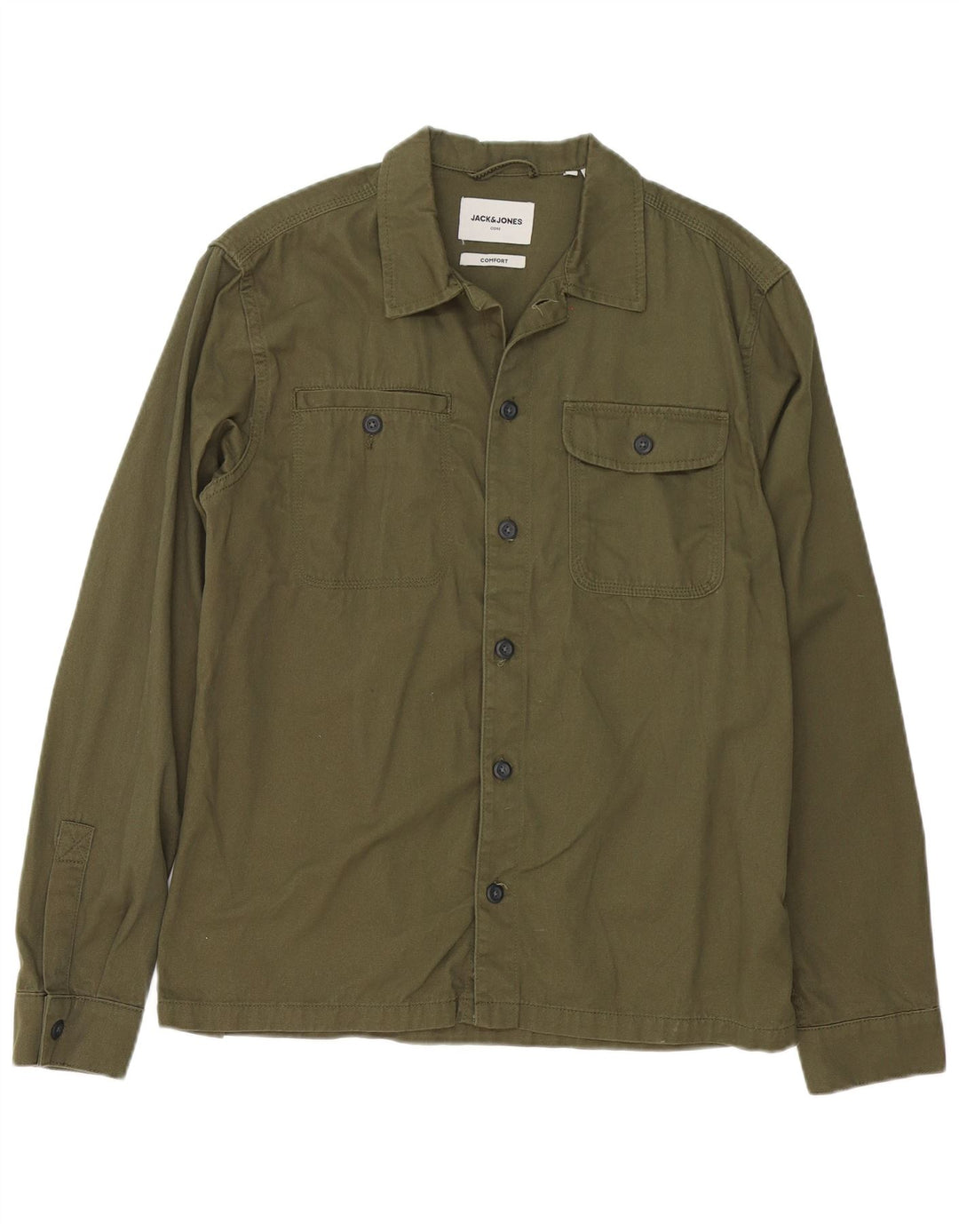 Cămașă Jack & Jones pentru bărbați, bumbac kaki mare