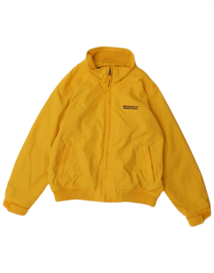 Jachetă bomber pentru băieți WOOLRICH 7-8 ani, nailon galben