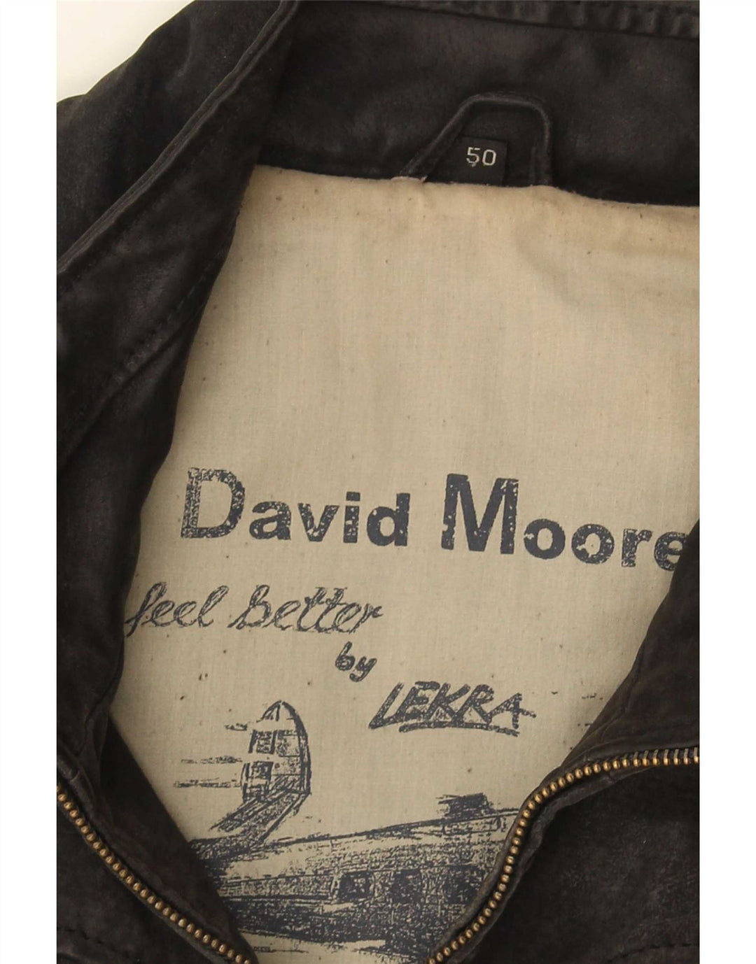Gilet din piele pentru bărbați David Moore IT 50 Large Black