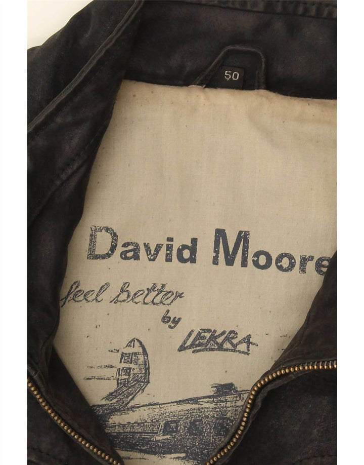 Gilet din piele pentru bărbați David Moore IT 50 Large Black