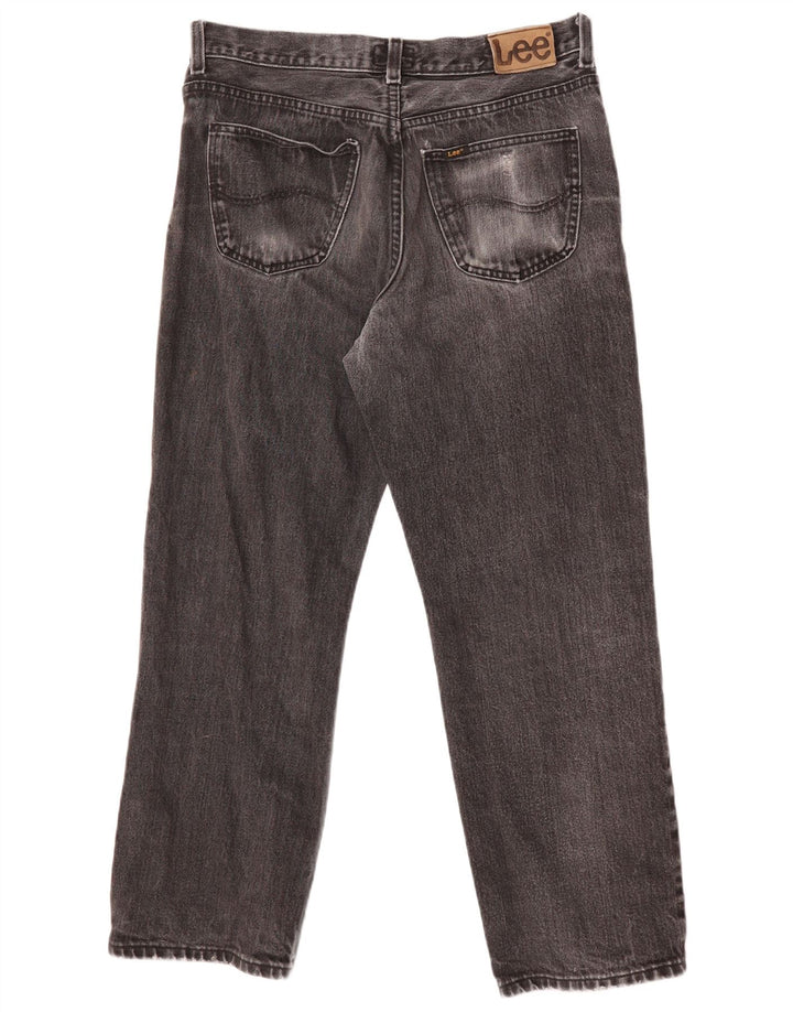 LEE Mens Brooklyn Straight Jeans W36 L27 Grey Cotton