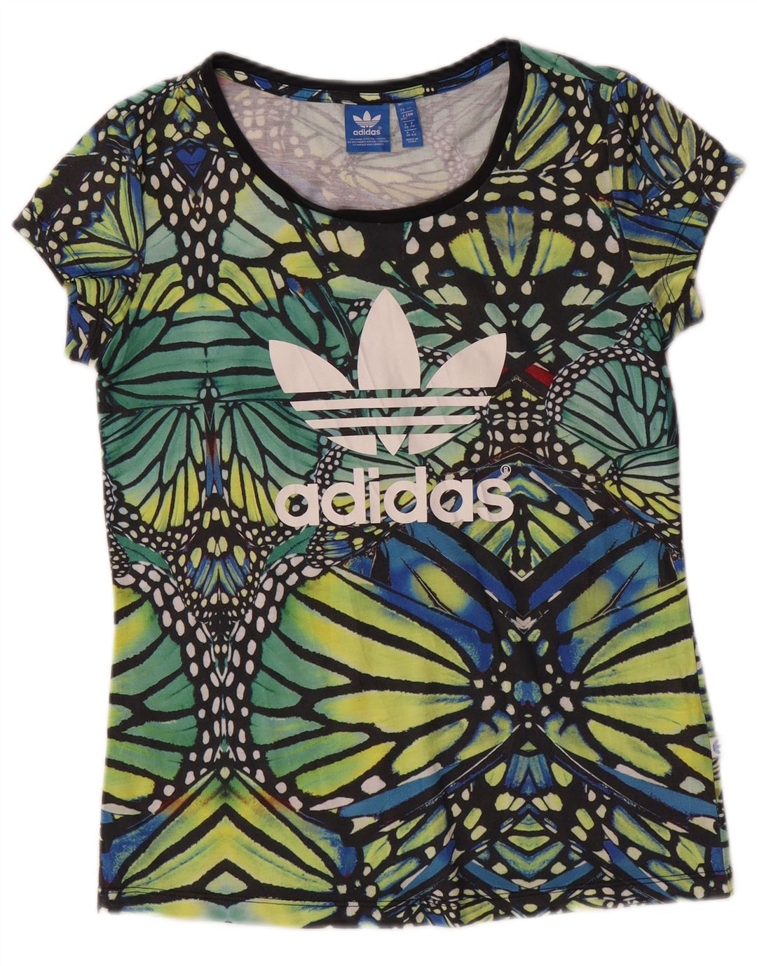Tricou grafic Adidas pentru femei Top UK 12 Poliester verde mediu