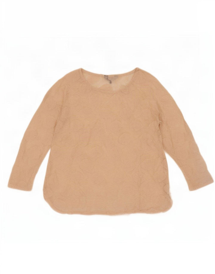 Phase Eight Top pentru femei cu mâneci 3/4 UK 10 Small Bej
